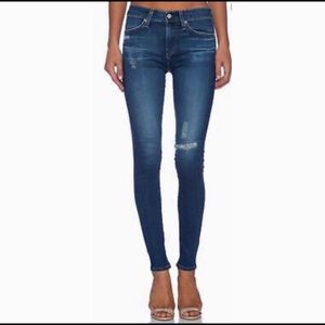 AG High Rise Farrah Skinny Ankle Jeans